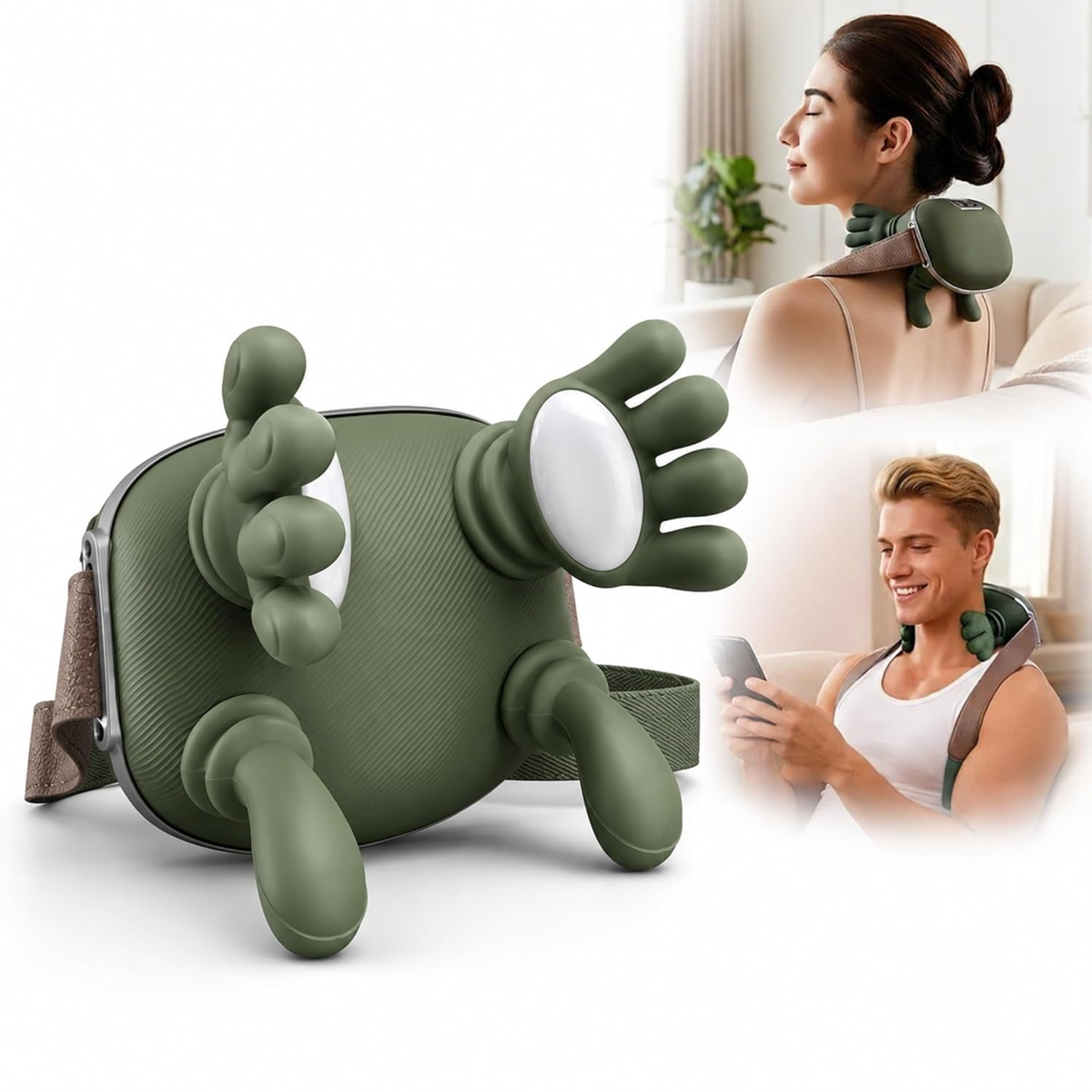 Wireless Neck & Shoulder Massager for Cervical Pain Relief