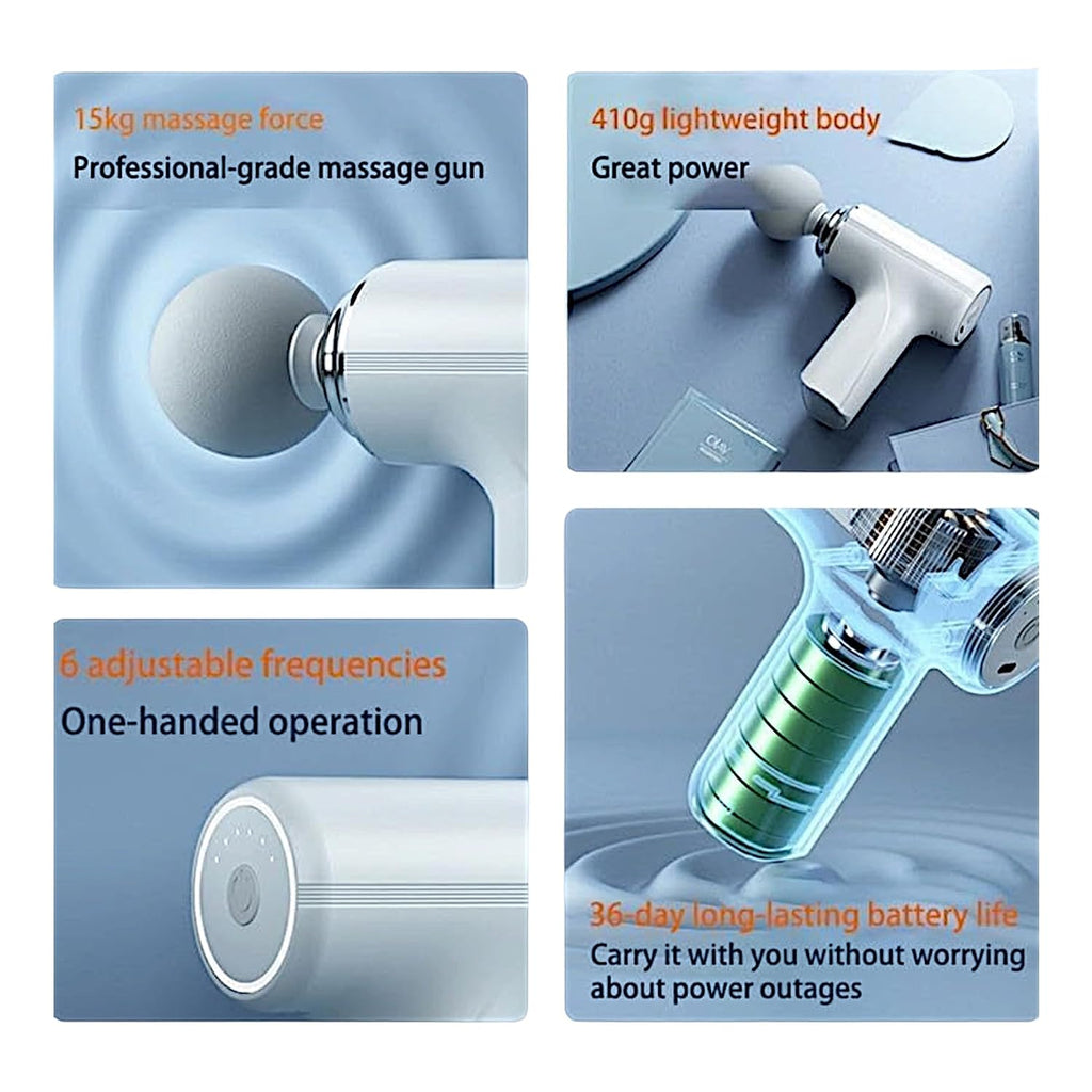 Percussion Massage Gun with 4 Attachments